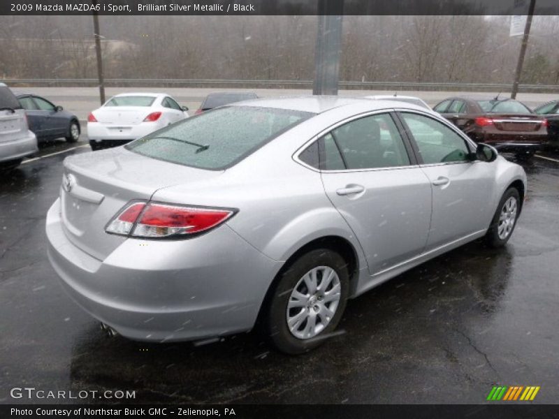 Brilliant Silver Metallic / Black 2009 Mazda MAZDA6 i Sport