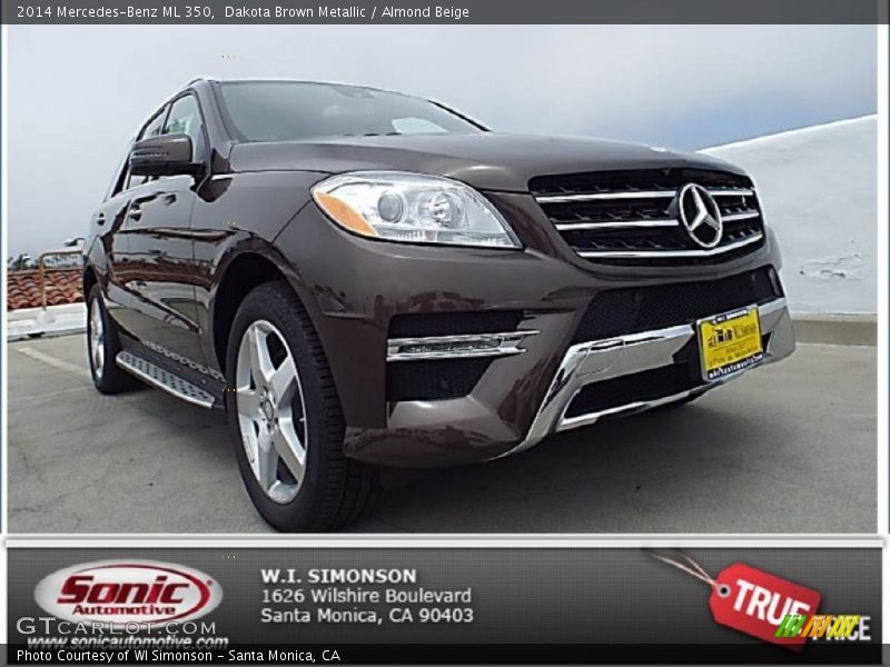 Dakota Brown Metallic / Almond Beige 2014 Mercedes-Benz ML 350