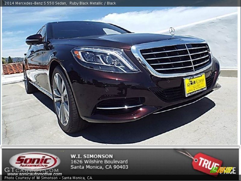 Ruby Black Metallic / Black 2014 Mercedes-Benz S 550 Sedan
