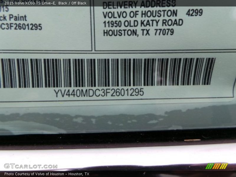 Black / Off Black 2015 Volvo XC60 T5 Drive-E