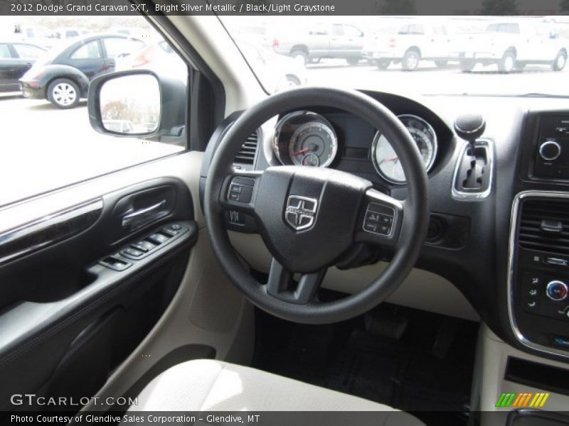 Bright Silver Metallic / Black/Light Graystone 2012 Dodge Grand Caravan SXT