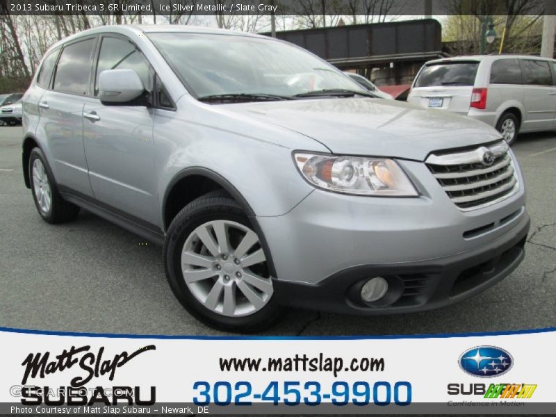 Ice SIlver Metallic / Slate Gray 2013 Subaru Tribeca 3.6R Limited