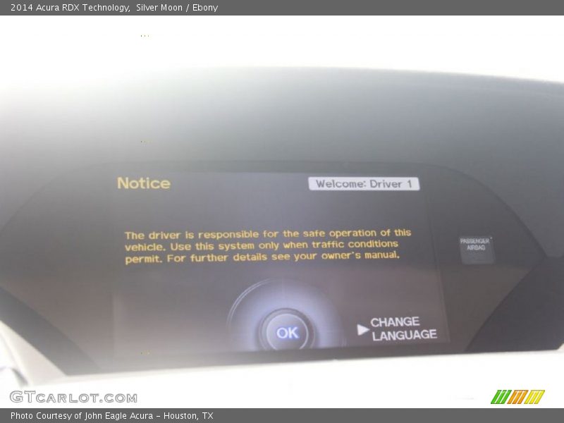 Silver Moon / Ebony 2014 Acura RDX Technology