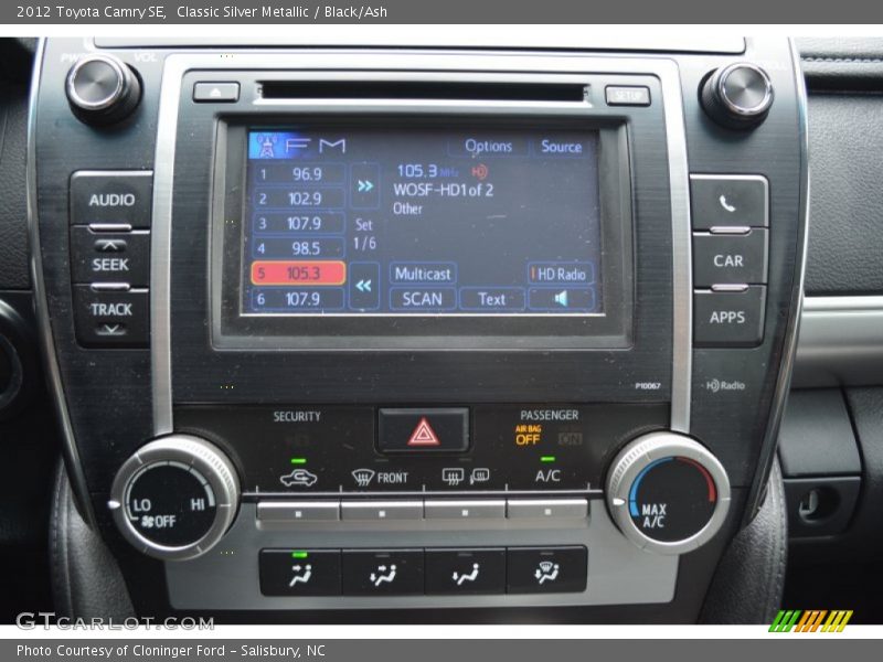 Classic Silver Metallic / Black/Ash 2012 Toyota Camry SE