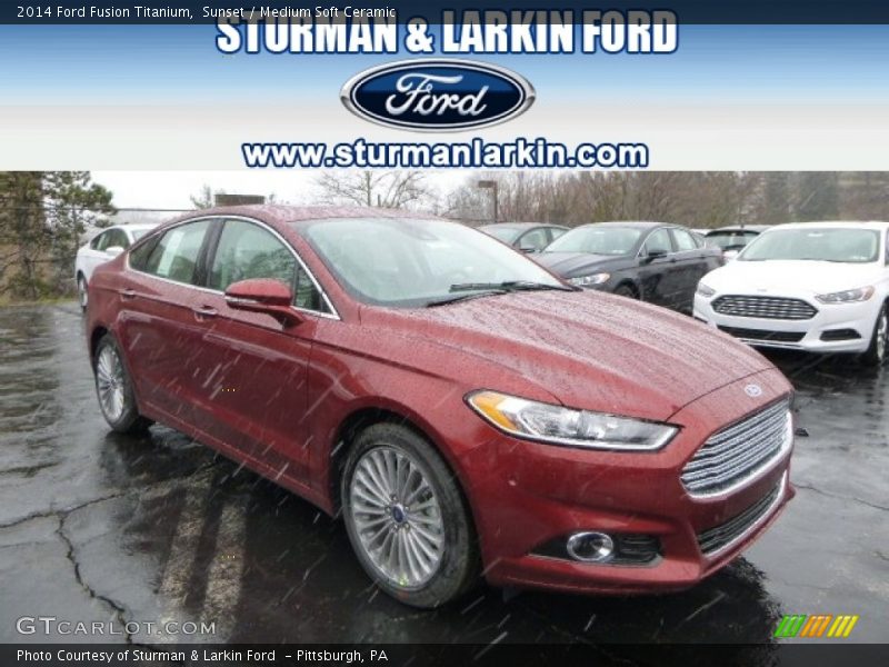 Sunset / Medium Soft Ceramic 2014 Ford Fusion Titanium