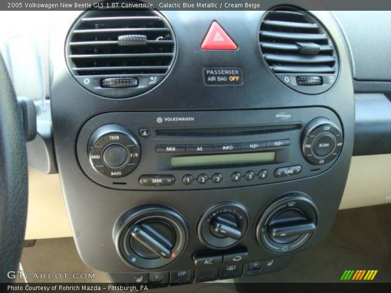 Galactic Blue Metallic / Cream Beige 2005 Volkswagen New Beetle GLS 1.8T Convertible