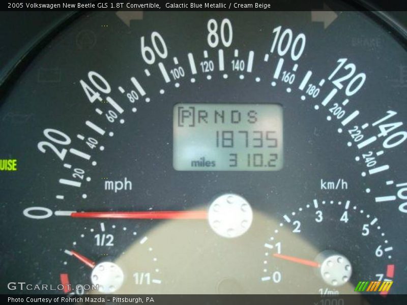 Galactic Blue Metallic / Cream Beige 2005 Volkswagen New Beetle GLS 1.8T Convertible