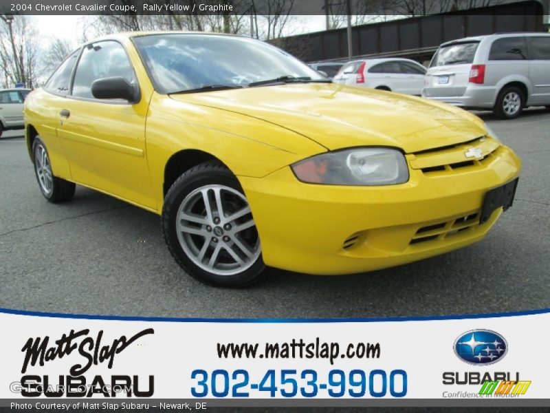 Rally Yellow / Graphite 2004 Chevrolet Cavalier Coupe