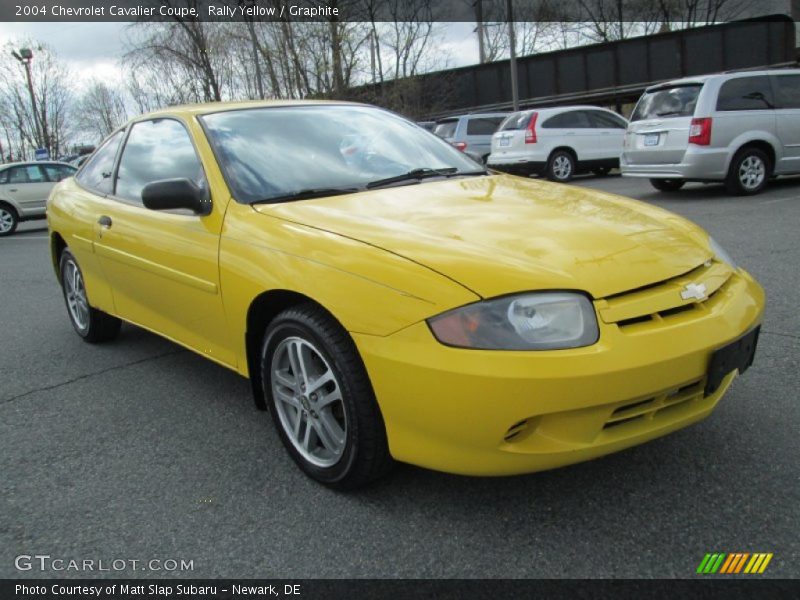 Rally Yellow / Graphite 2004 Chevrolet Cavalier Coupe