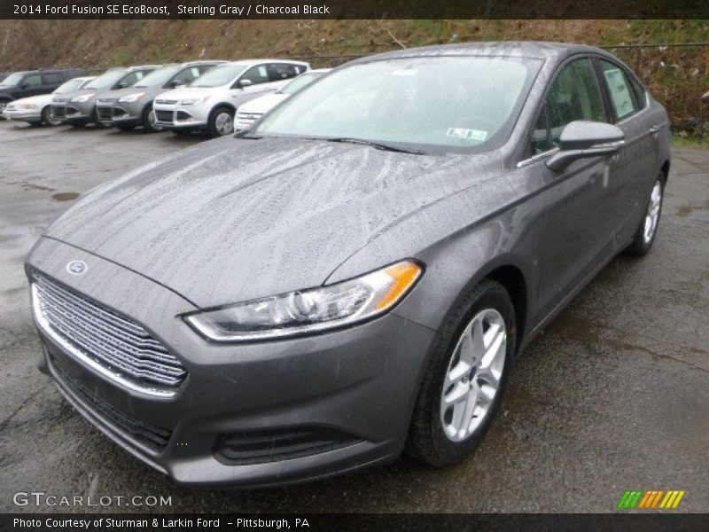 Sterling Gray / Charcoal Black 2014 Ford Fusion SE EcoBoost