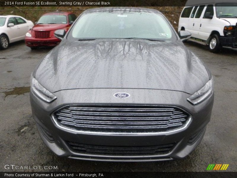 Sterling Gray / Charcoal Black 2014 Ford Fusion SE EcoBoost