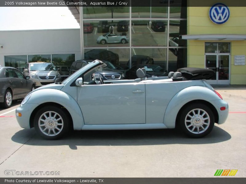 Aquarius Blue / Grey 2005 Volkswagen New Beetle GLS Convertible