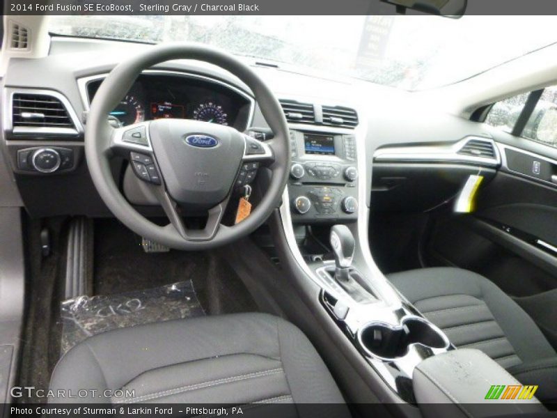 Sterling Gray / Charcoal Black 2014 Ford Fusion SE EcoBoost