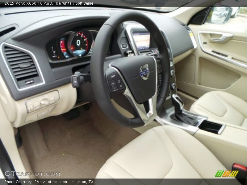 Ice White / Soft Beige 2015 Volvo XC60 T6 AWD