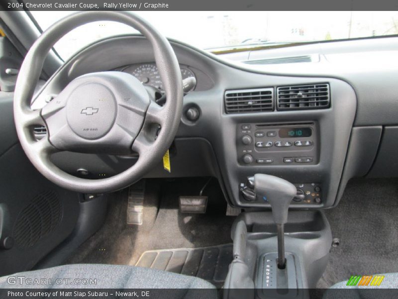 Rally Yellow / Graphite 2004 Chevrolet Cavalier Coupe
