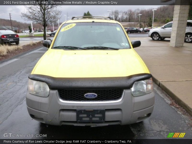 Chrome Yellow Metallic / Medium Graphite Grey 2001 Ford Escape XLT V6 4WD