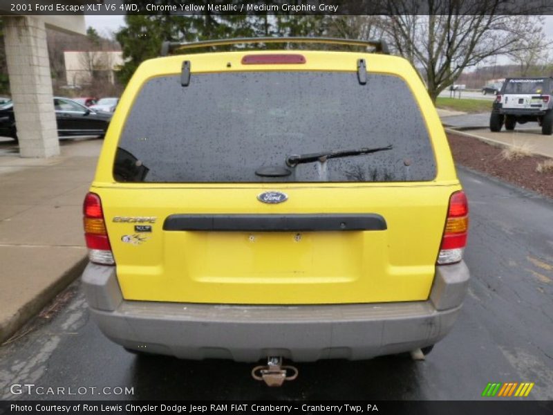 Chrome Yellow Metallic / Medium Graphite Grey 2001 Ford Escape XLT V6 4WD