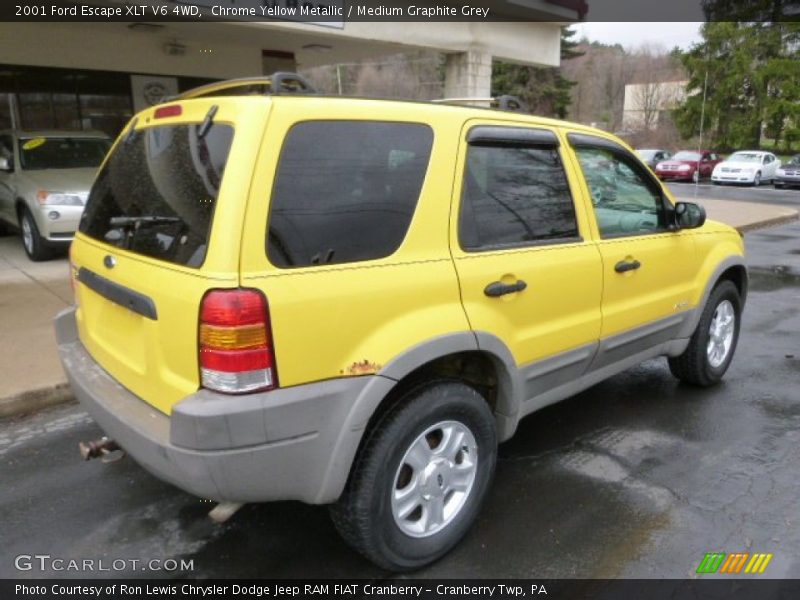 Chrome Yellow Metallic / Medium Graphite Grey 2001 Ford Escape XLT V6 4WD