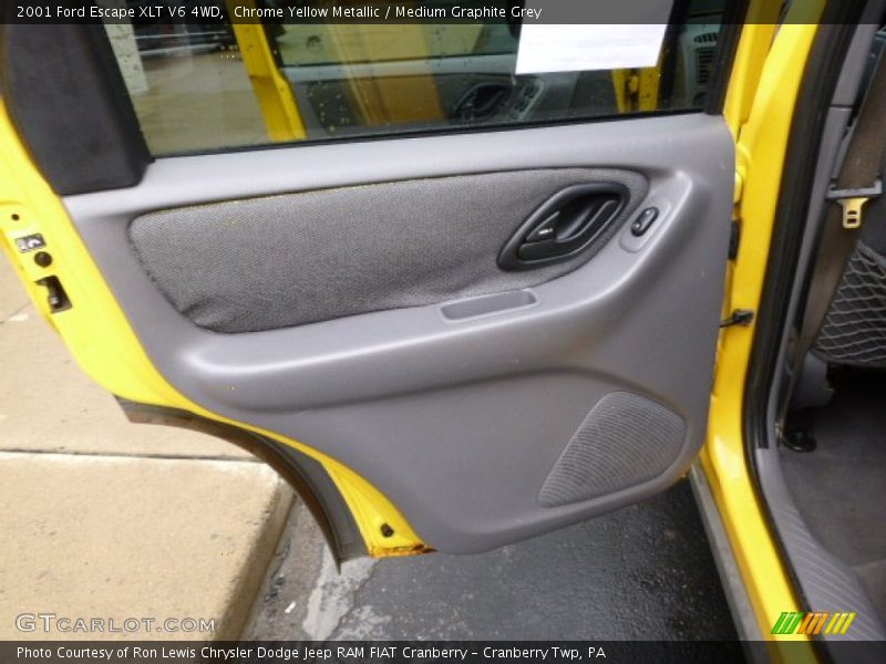 Chrome Yellow Metallic / Medium Graphite Grey 2001 Ford Escape XLT V6 4WD