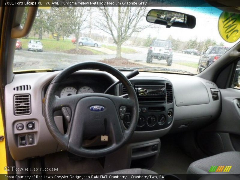 Chrome Yellow Metallic / Medium Graphite Grey 2001 Ford Escape XLT V6 4WD