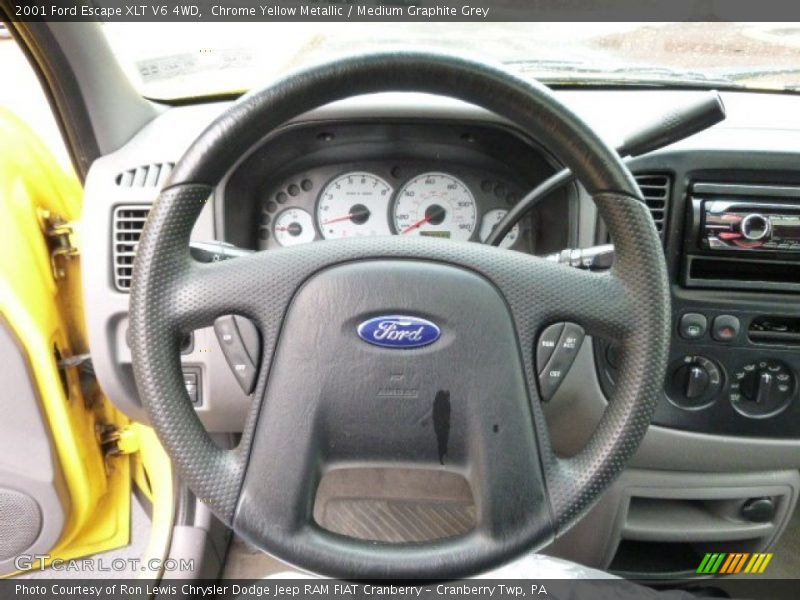 Chrome Yellow Metallic / Medium Graphite Grey 2001 Ford Escape XLT V6 4WD