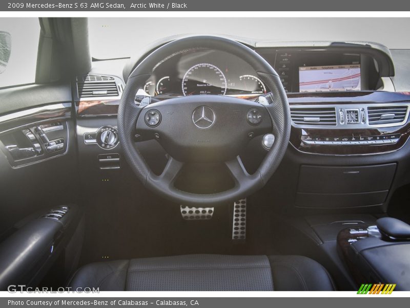 Arctic White / Black 2009 Mercedes-Benz S 63 AMG Sedan