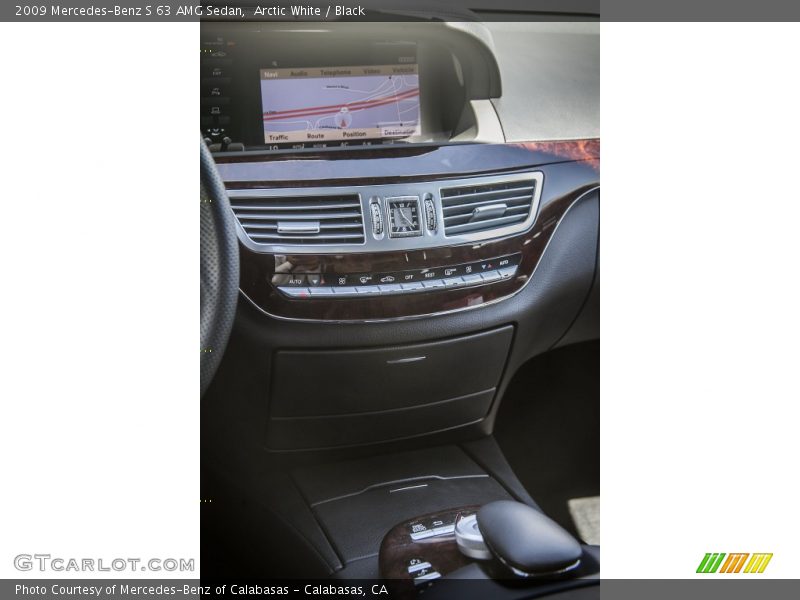 Arctic White / Black 2009 Mercedes-Benz S 63 AMG Sedan