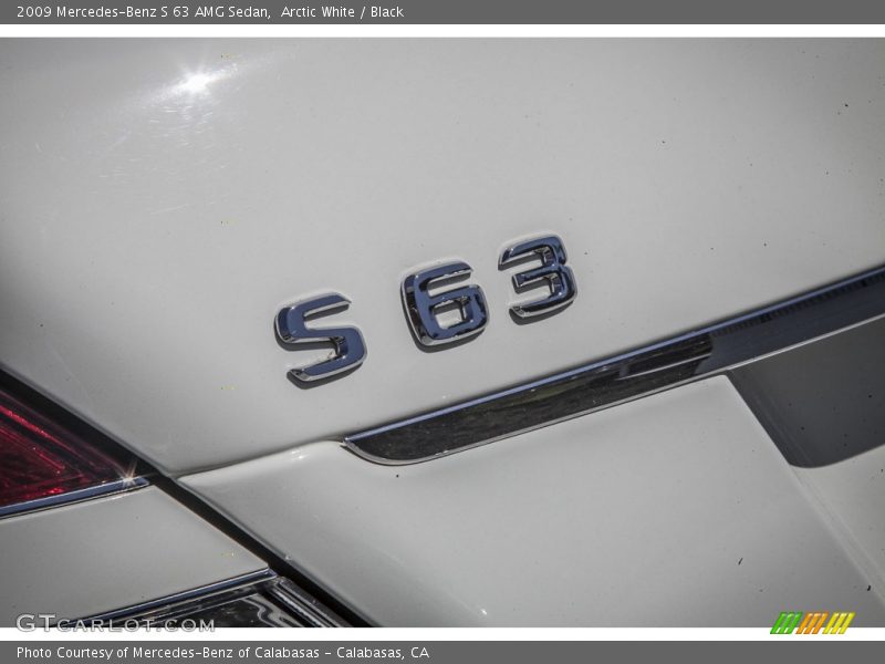 Arctic White / Black 2009 Mercedes-Benz S 63 AMG Sedan