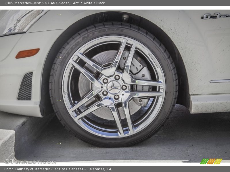 Arctic White / Black 2009 Mercedes-Benz S 63 AMG Sedan