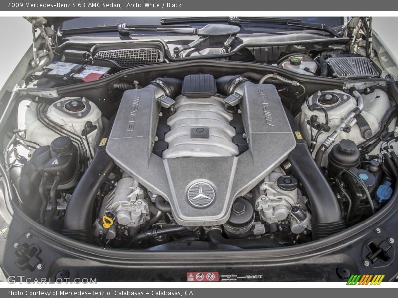 Arctic White / Black 2009 Mercedes-Benz S 63 AMG Sedan