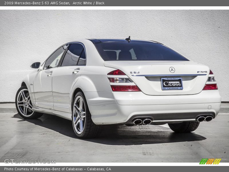 Arctic White / Black 2009 Mercedes-Benz S 63 AMG Sedan