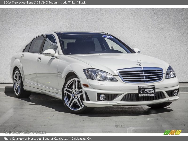 Arctic White / Black 2009 Mercedes-Benz S 63 AMG Sedan
