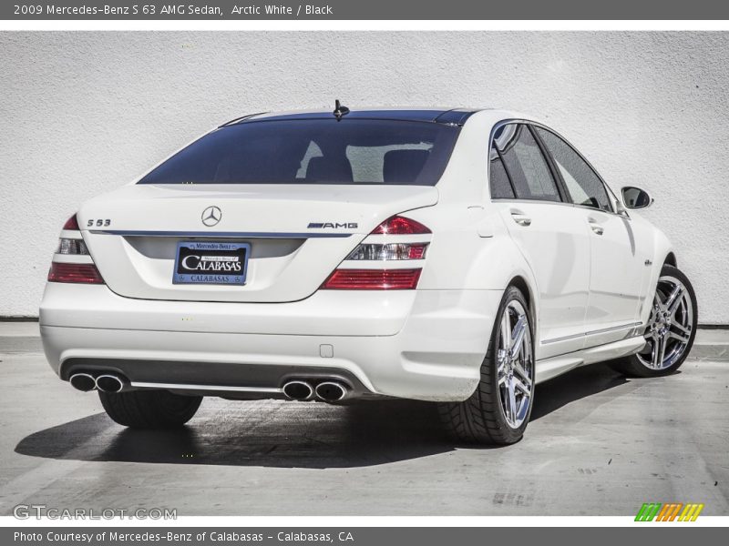 Arctic White / Black 2009 Mercedes-Benz S 63 AMG Sedan