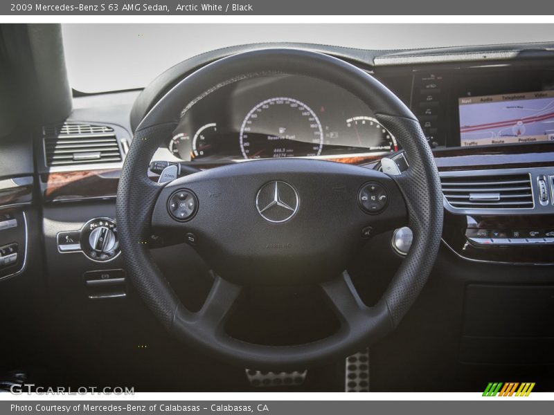 Arctic White / Black 2009 Mercedes-Benz S 63 AMG Sedan
