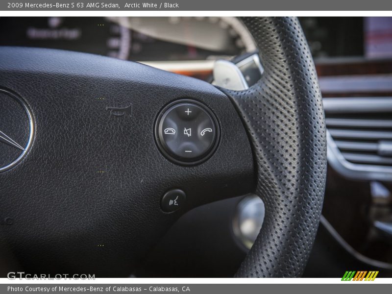 Arctic White / Black 2009 Mercedes-Benz S 63 AMG Sedan