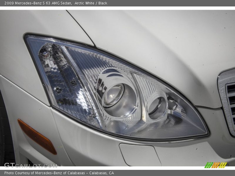 Arctic White / Black 2009 Mercedes-Benz S 63 AMG Sedan