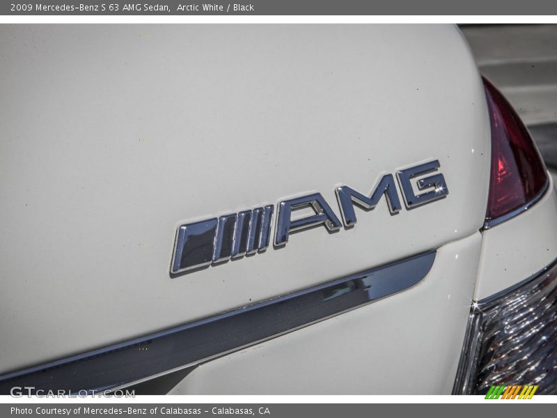 Arctic White / Black 2009 Mercedes-Benz S 63 AMG Sedan