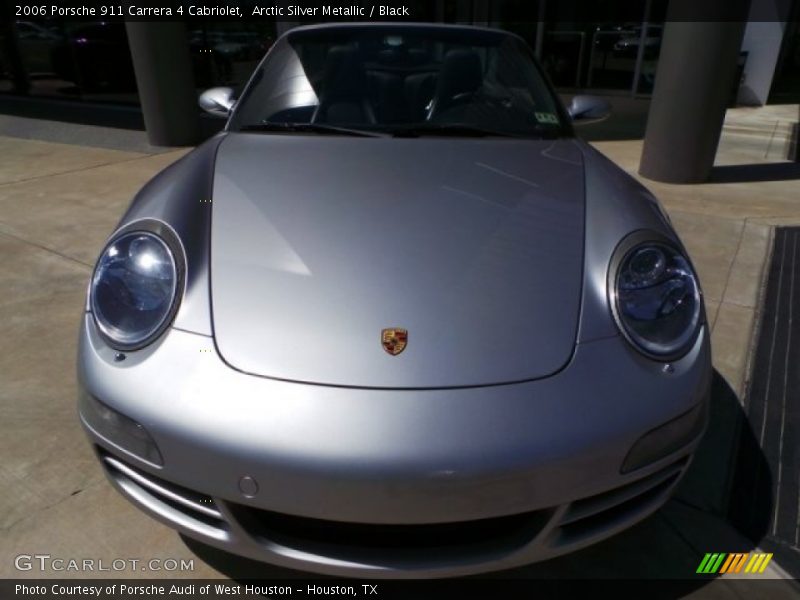 Arctic Silver Metallic / Black 2006 Porsche 911 Carrera 4 Cabriolet