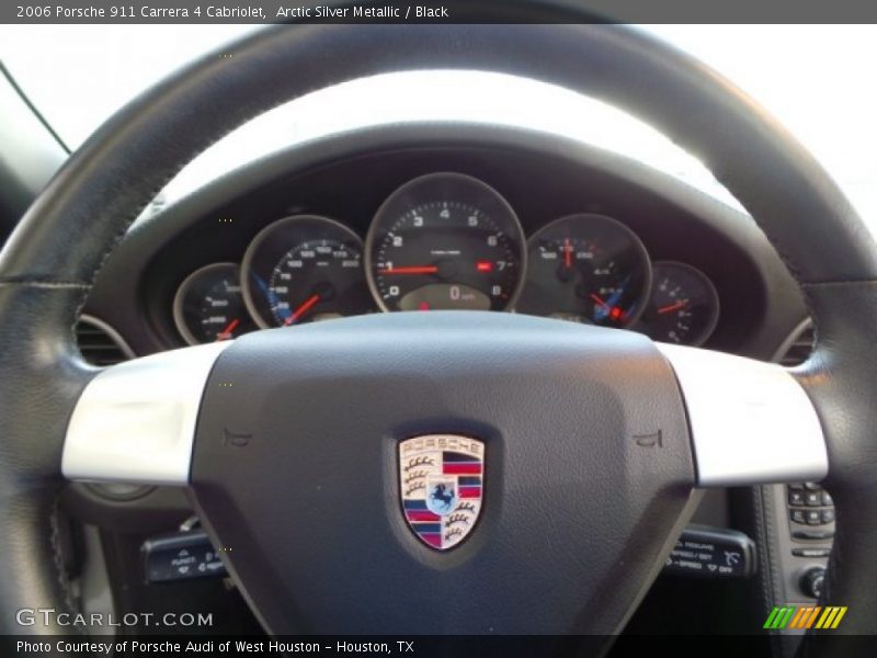 Arctic Silver Metallic / Black 2006 Porsche 911 Carrera 4 Cabriolet