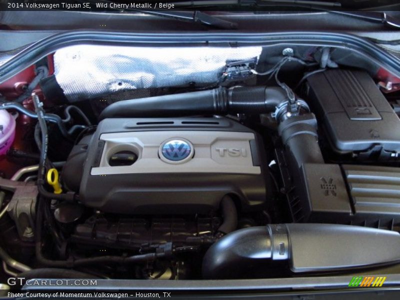 Wild Cherry Metallic / Beige 2014 Volkswagen Tiguan SE
