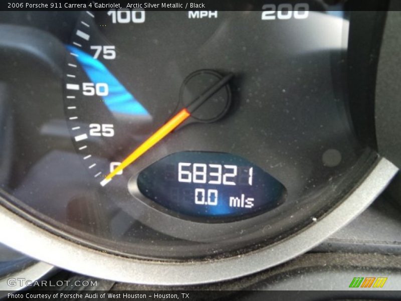 Arctic Silver Metallic / Black 2006 Porsche 911 Carrera 4 Cabriolet