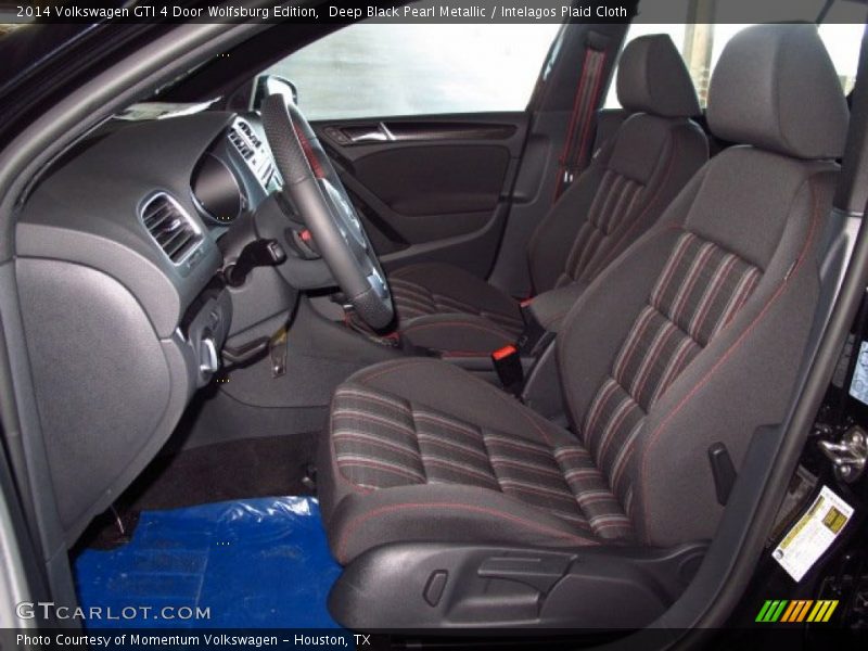 Deep Black Pearl Metallic / Intelagos Plaid Cloth 2014 Volkswagen GTI 4 Door Wolfsburg Edition