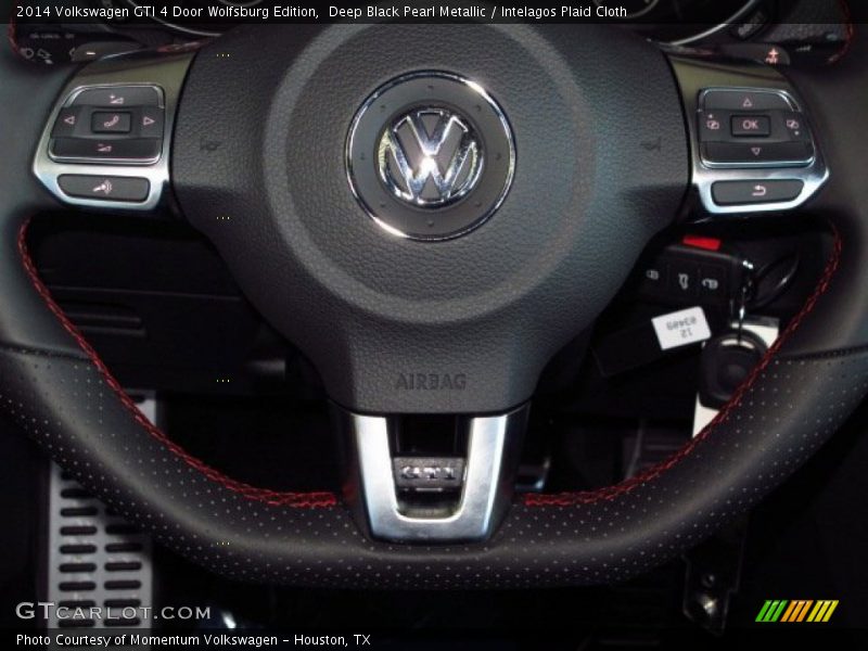 Deep Black Pearl Metallic / Intelagos Plaid Cloth 2014 Volkswagen GTI 4 Door Wolfsburg Edition