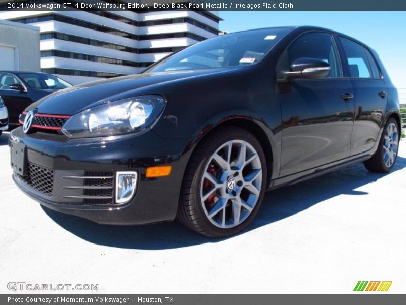 Deep Black Pearl Metallic / Intelagos Plaid Cloth 2014 Volkswagen GTI 4 Door Wolfsburg Edition