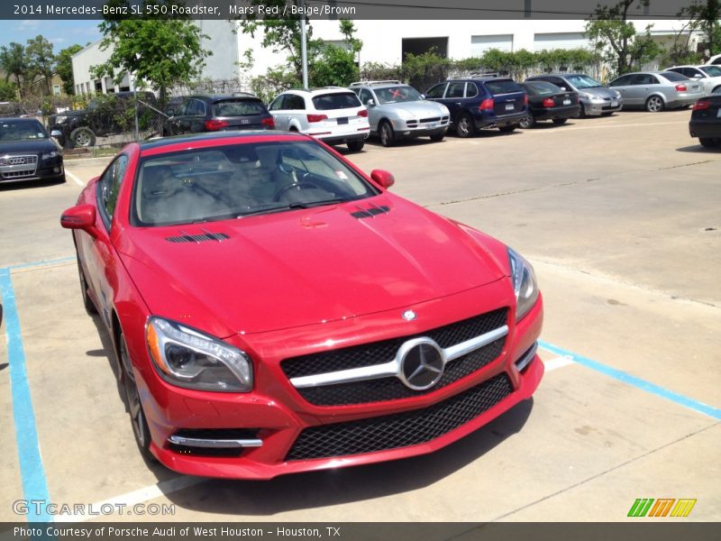 Mars Red / Beige/Brown 2014 Mercedes-Benz SL 550 Roadster