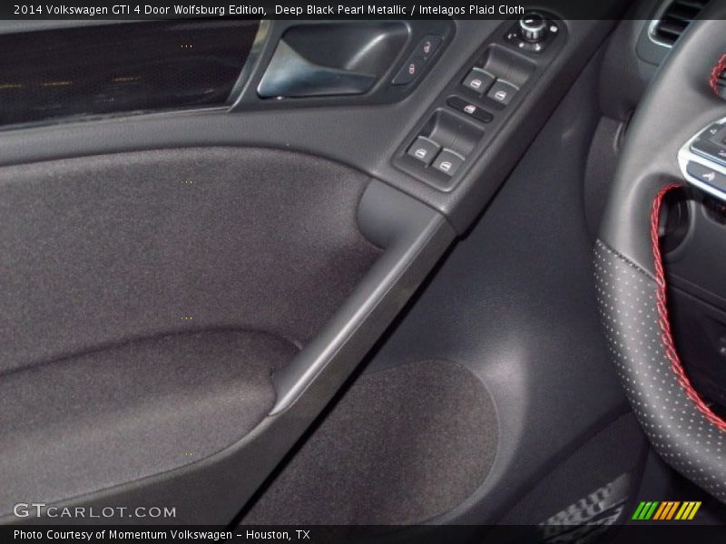 Deep Black Pearl Metallic / Intelagos Plaid Cloth 2014 Volkswagen GTI 4 Door Wolfsburg Edition