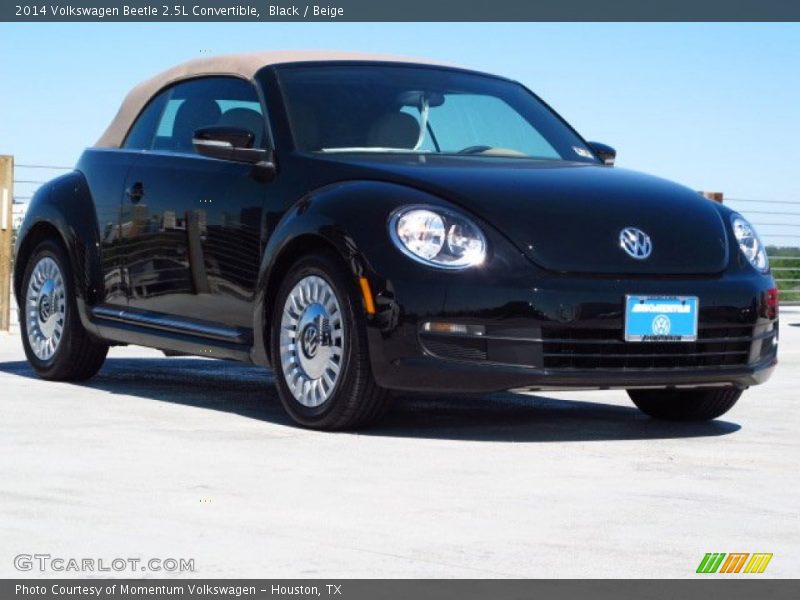 Black / Beige 2014 Volkswagen Beetle 2.5L Convertible