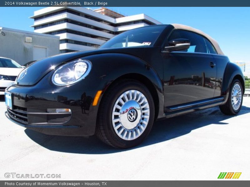 Black / Beige 2014 Volkswagen Beetle 2.5L Convertible