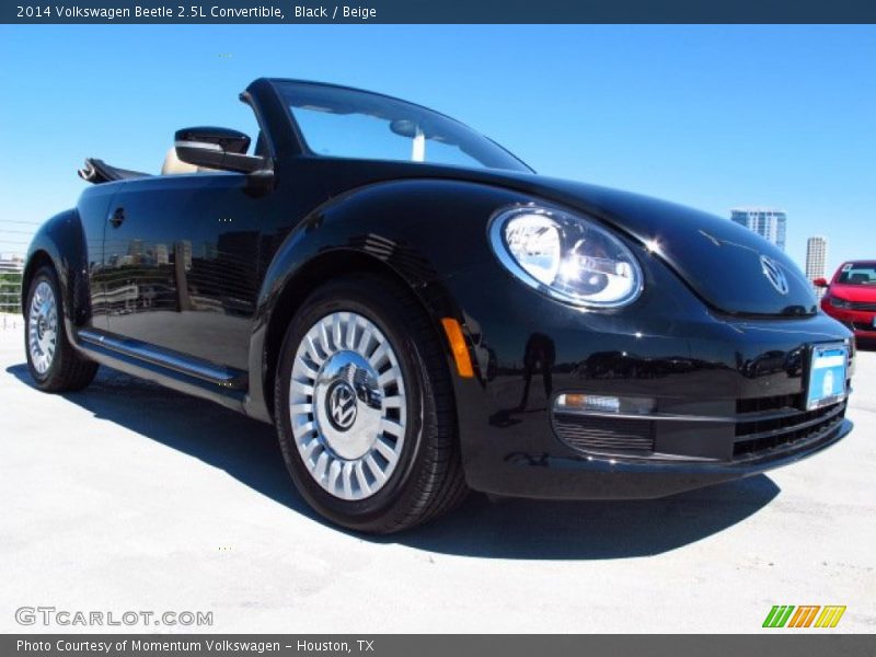 Black / Beige 2014 Volkswagen Beetle 2.5L Convertible