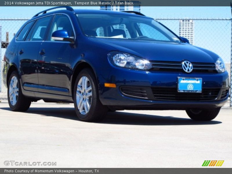 Tempest Blue Metallic / Titan Black 2014 Volkswagen Jetta TDI SportWagen